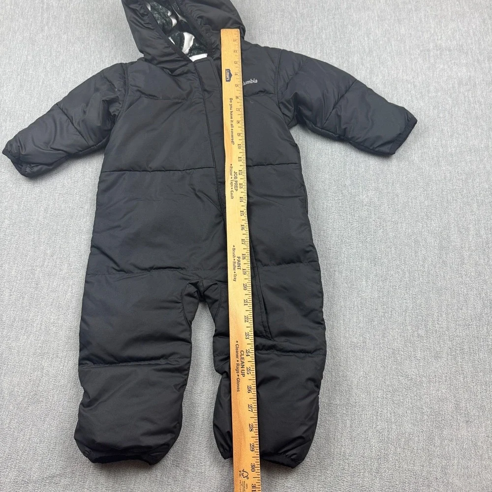 Columbia Snowsuit Baby 12-18 Months Black Snuggly Bunny Down Bunting Hooded